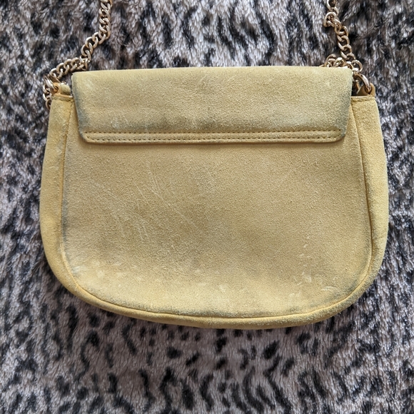 Suede and gold chain purse - Picture 7 of 12